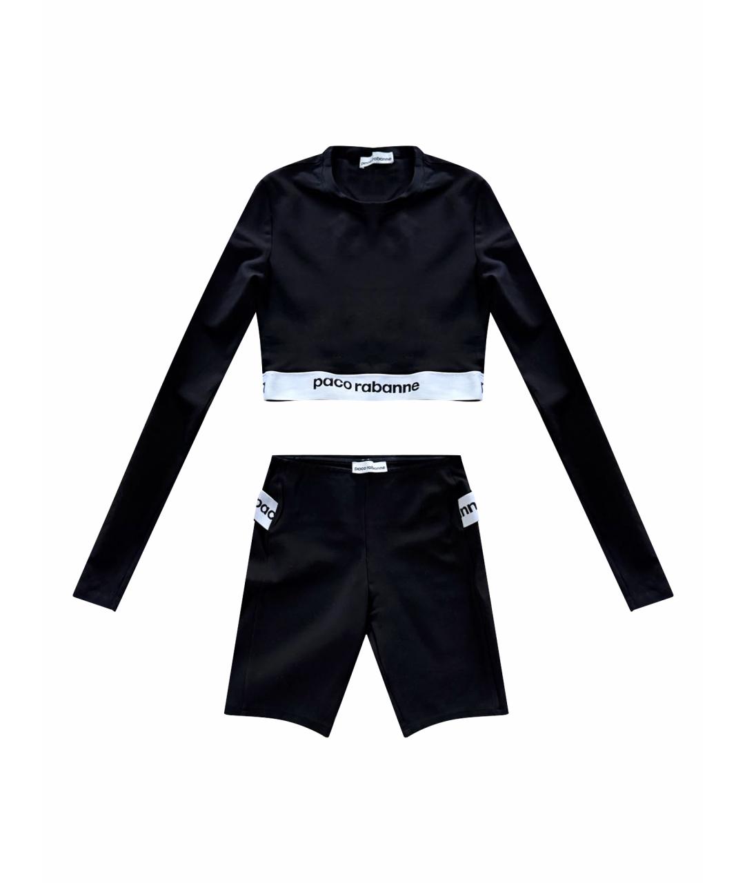 PACO RABANNE Черный хлопковый костюм с брюками, фото 1