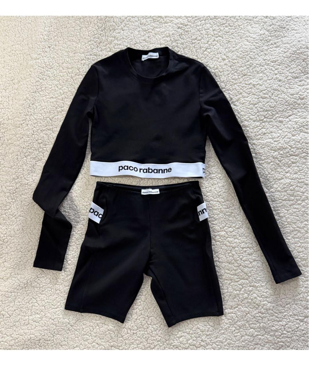 PACO RABANNE Черный хлопковый костюм с брюками, фото 3
