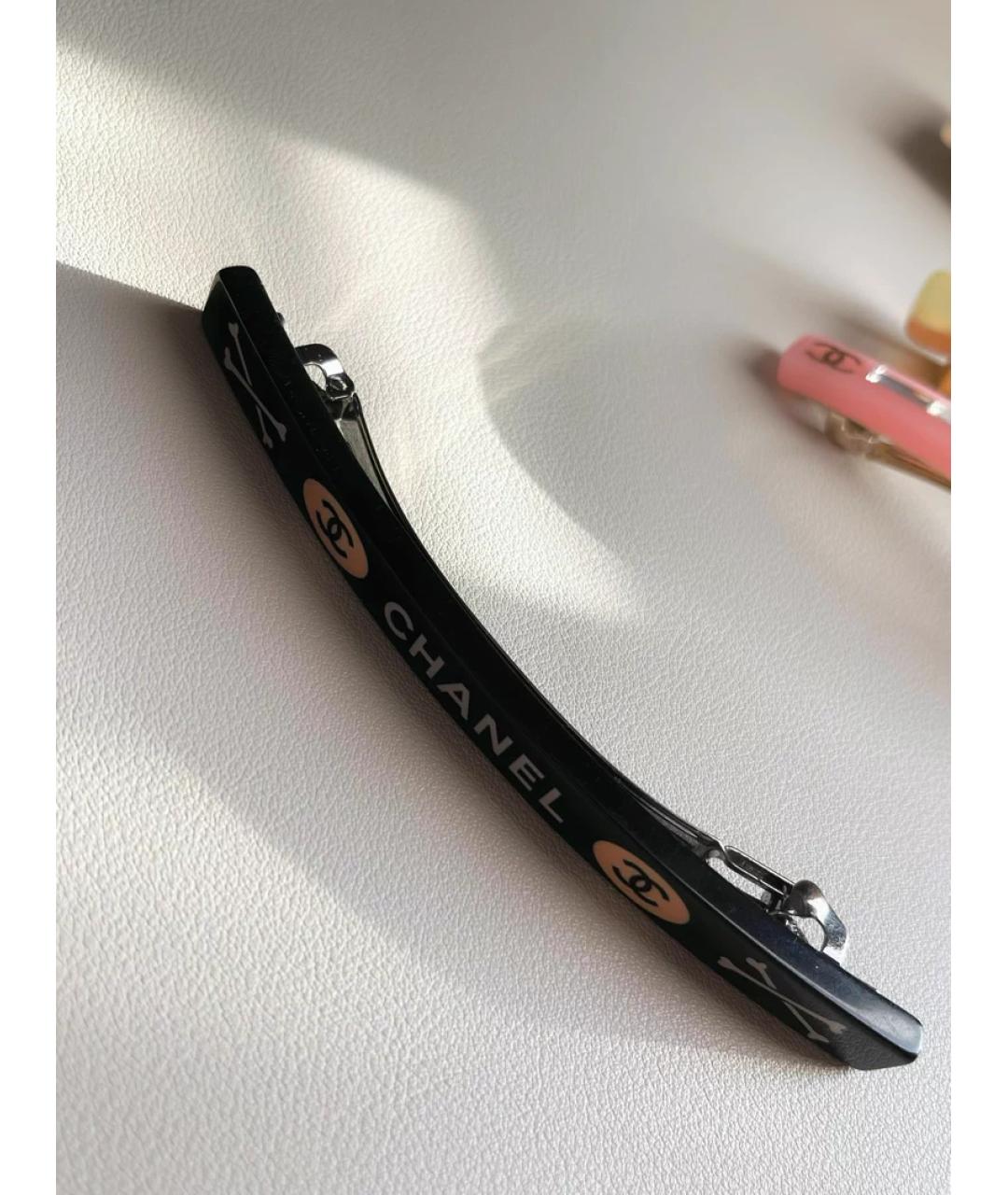 CHANEL Черная заколка, фото 2