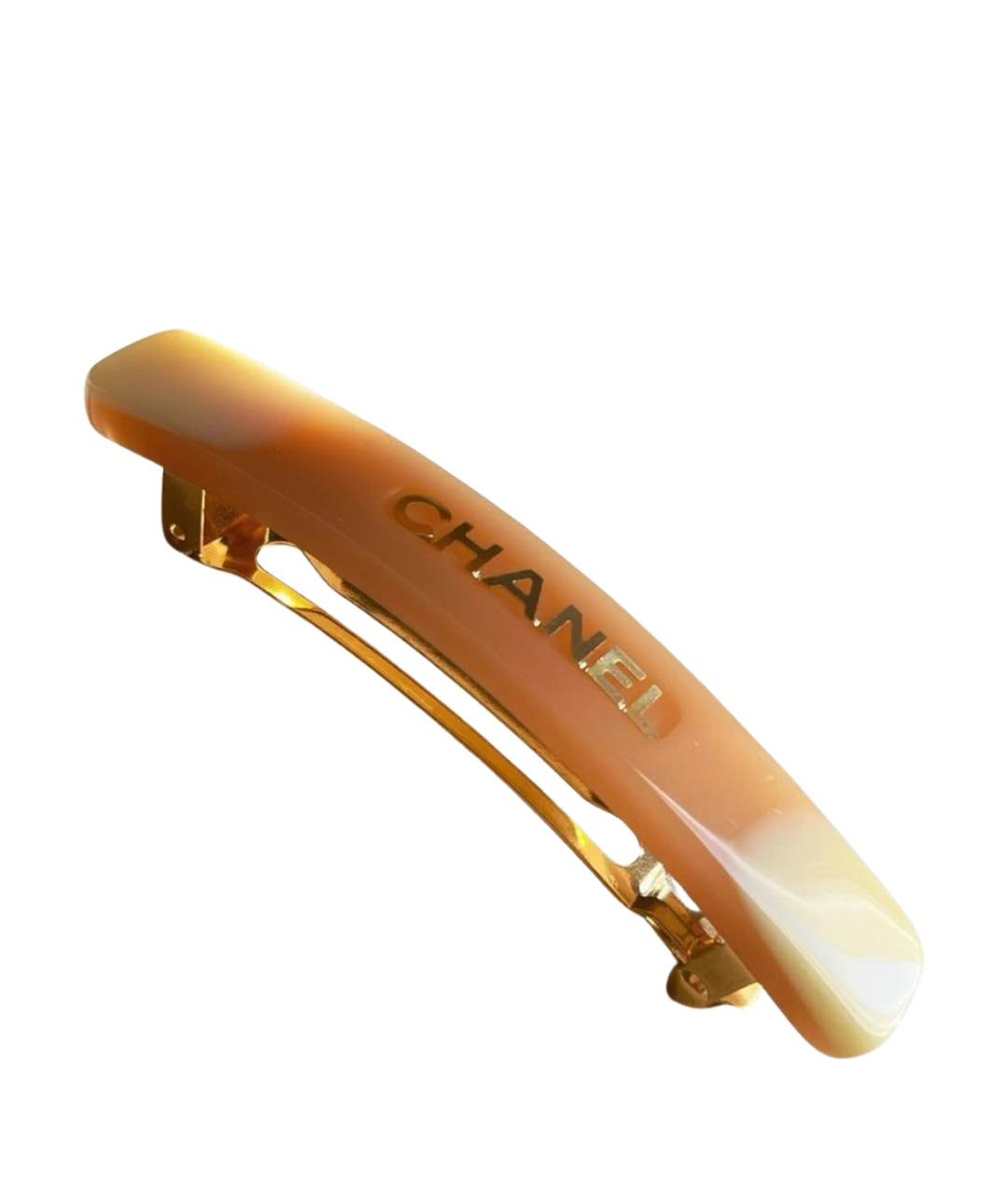 CHANEL Бежевая заколка, фото 1