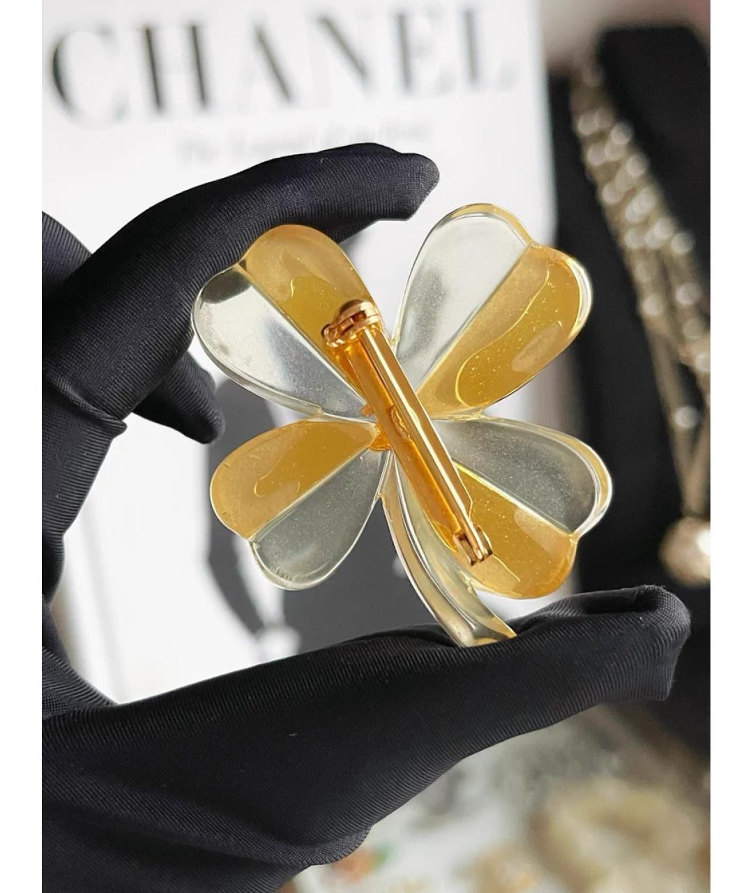 CHANEL Золотая металлическая булавка / брошь, фото 2