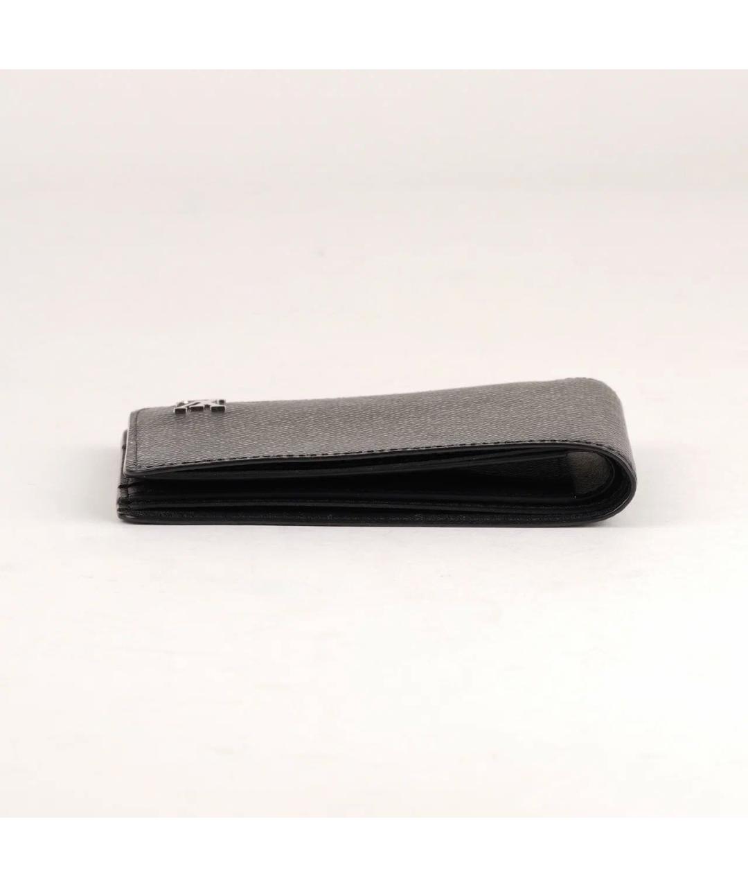 LOUIS VUITTON Черный кожаный кошелек, фото 4