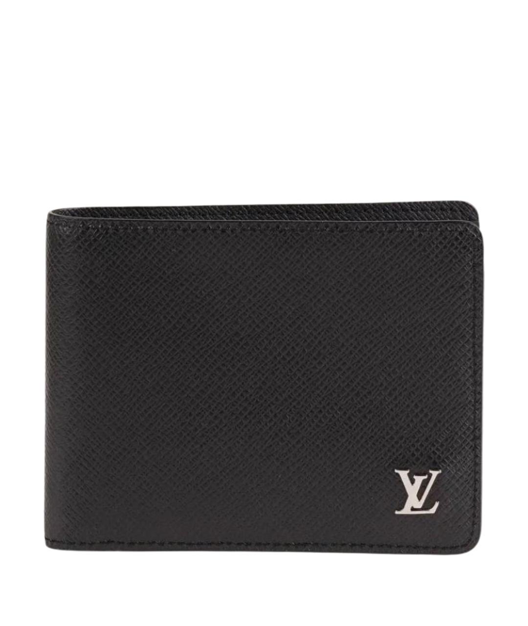 LOUIS VUITTON Черный кожаный кошелек, фото 1