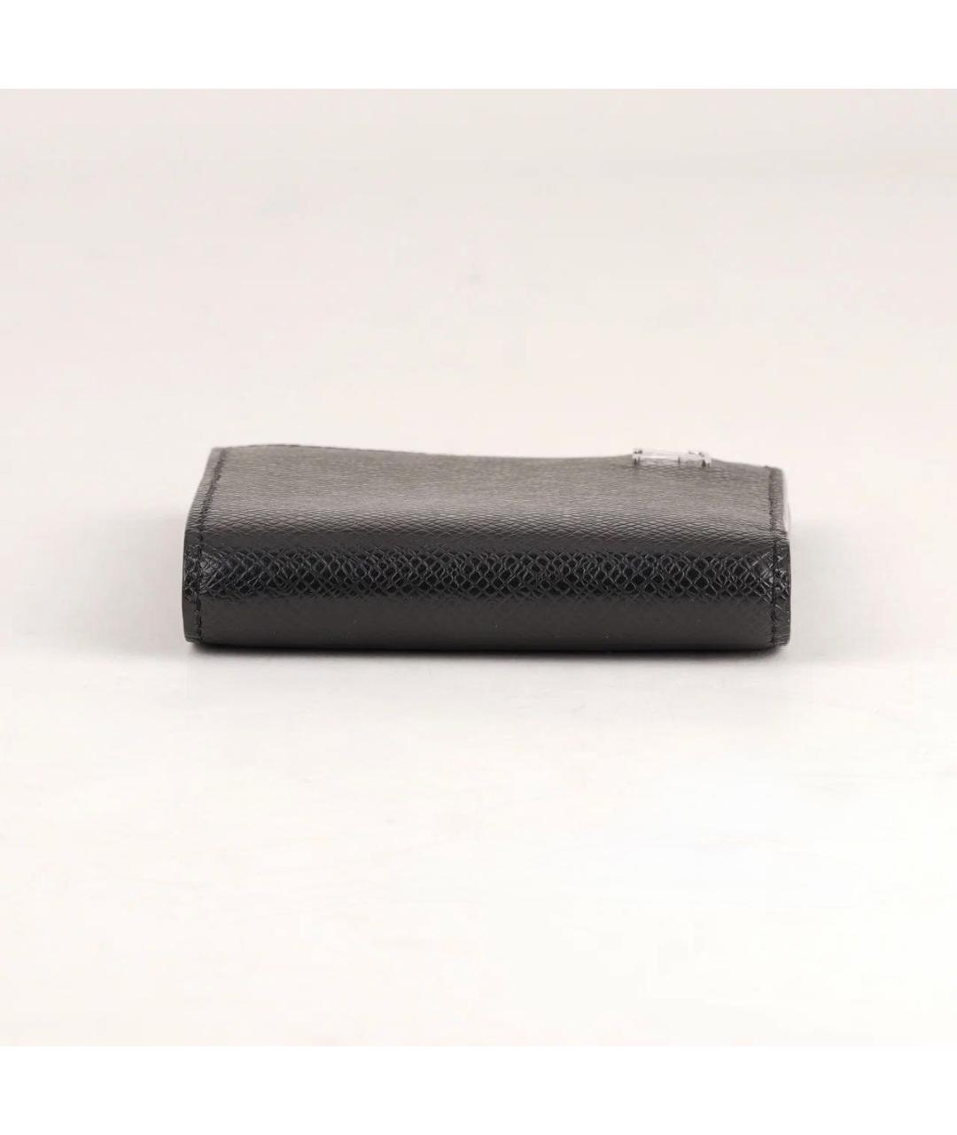 LOUIS VUITTON Черный кожаный кошелек, фото 6