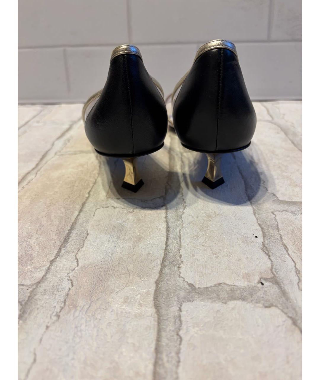 EMPORIO ARMANI Мульти кожаные лодочки на низком каблуке, фото 4