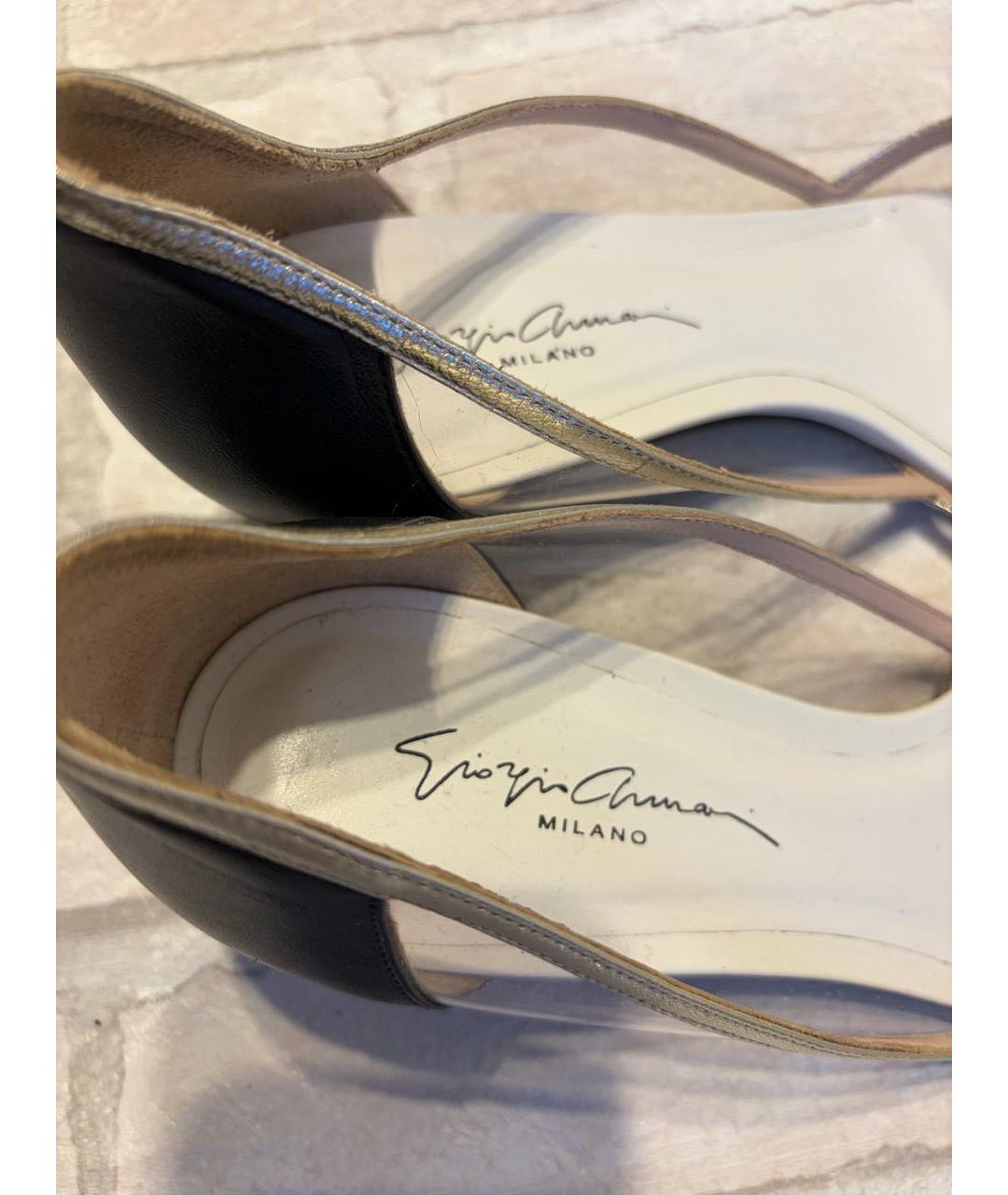 EMPORIO ARMANI Мульти кожаные лодочки на низком каблуке, фото 6