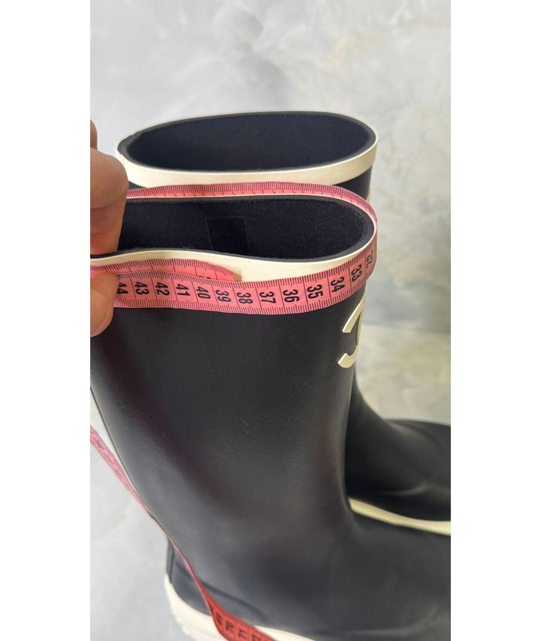 CHANEL Черные резиновые сапоги, фото 8