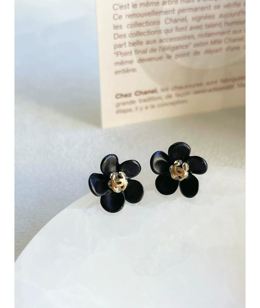 CHANEL Черные серьги, фото 3