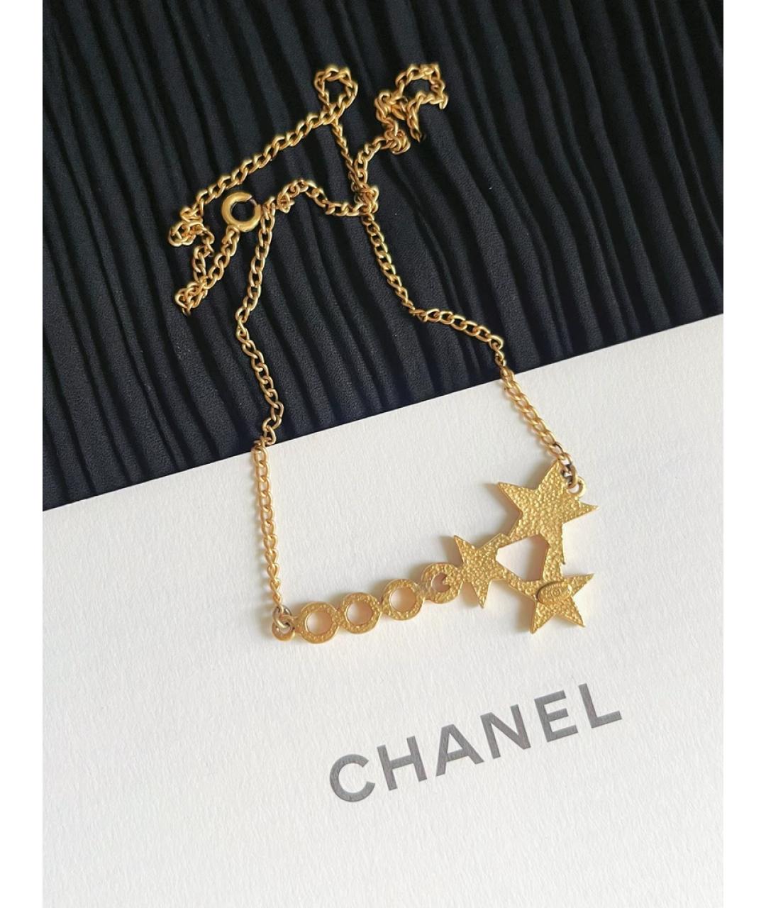 CHANEL Золотое металлическое колье, фото 2