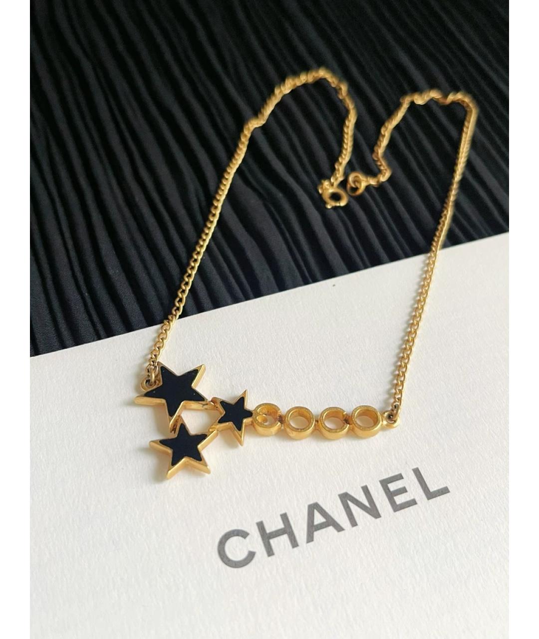 CHANEL Золотое металлическое колье, фото 4