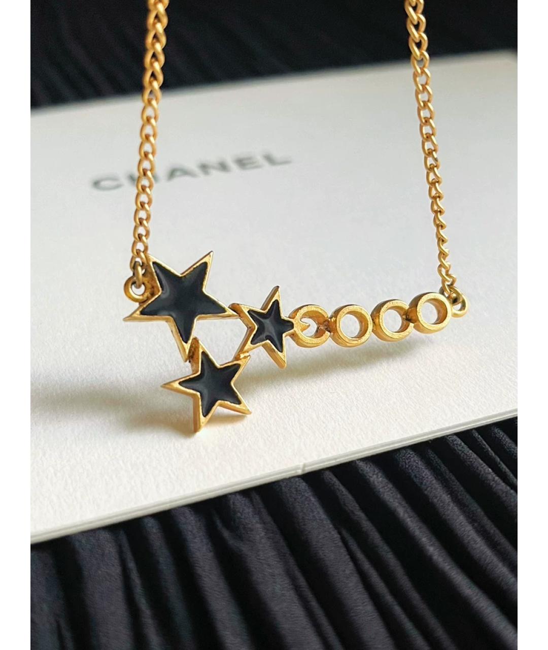 CHANEL Золотое металлическое колье, фото 3