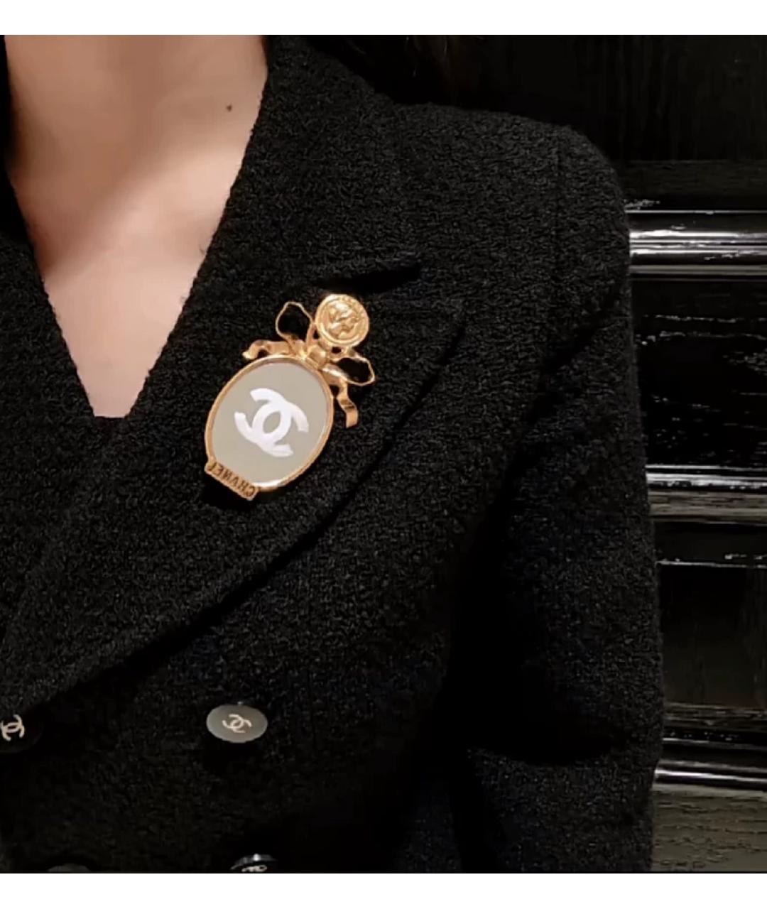 CHANEL Золотая металлическая булавка / брошь, фото 6