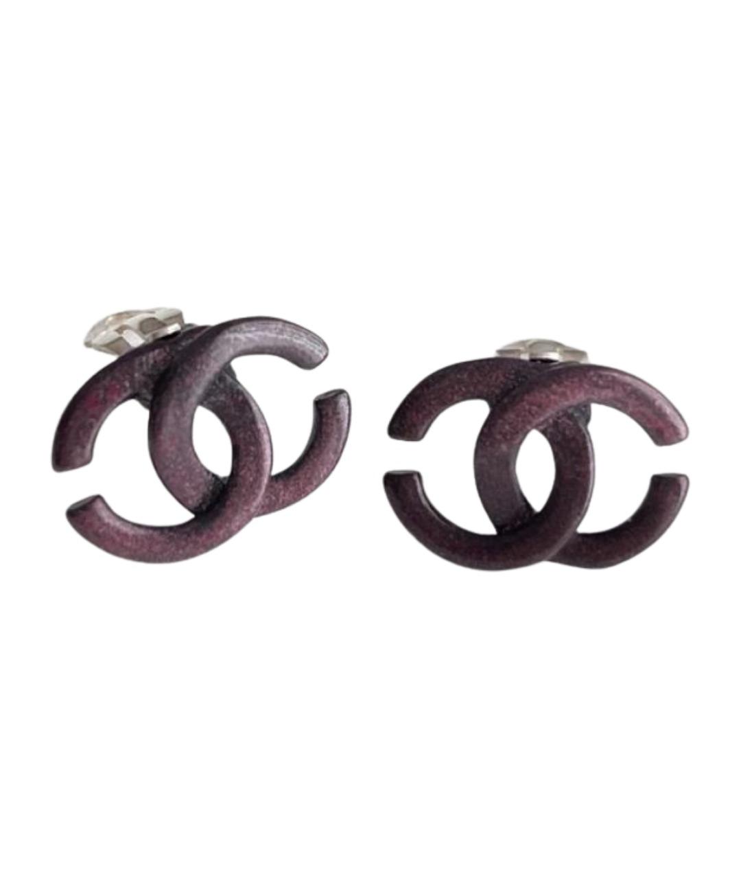 CHANEL Фиолетовые клипсы, фото 1