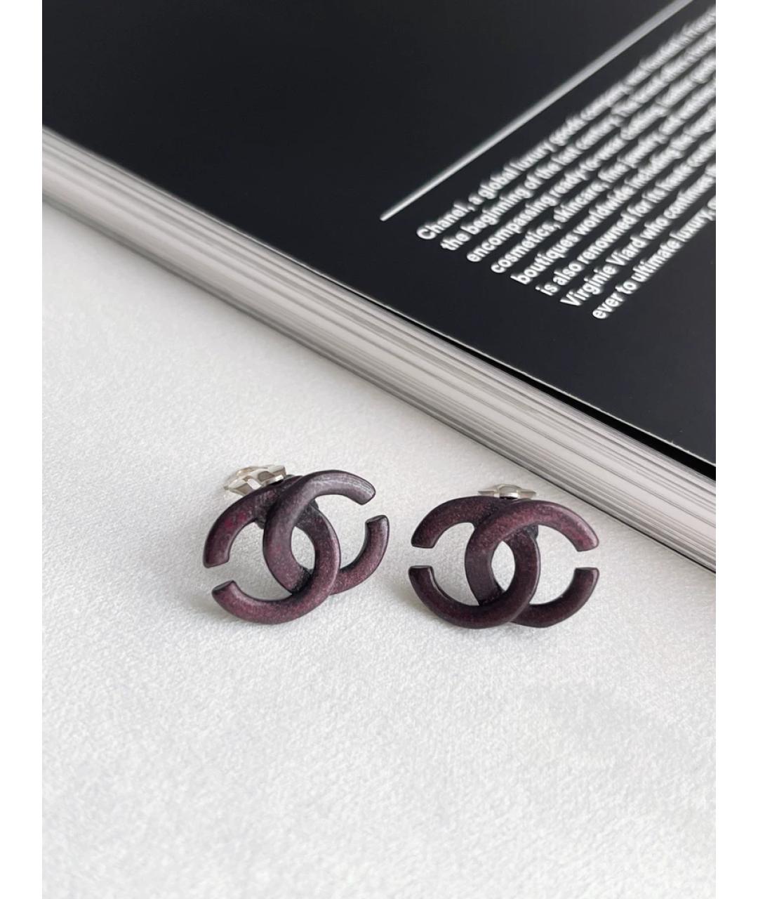 CHANEL Фиолетовые клипсы, фото 4