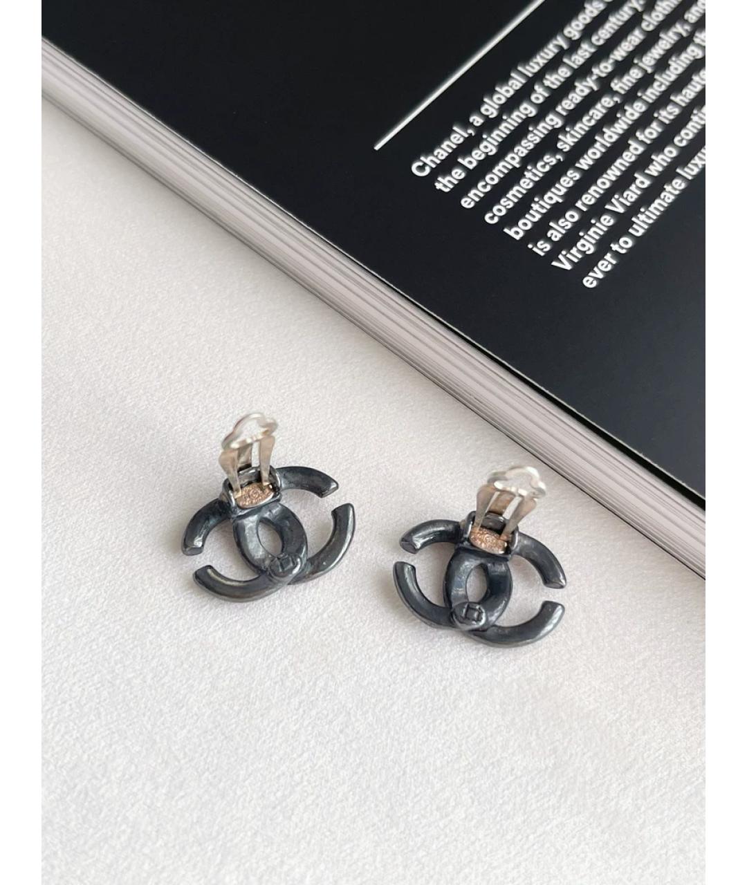 CHANEL Фиолетовые клипсы, фото 2