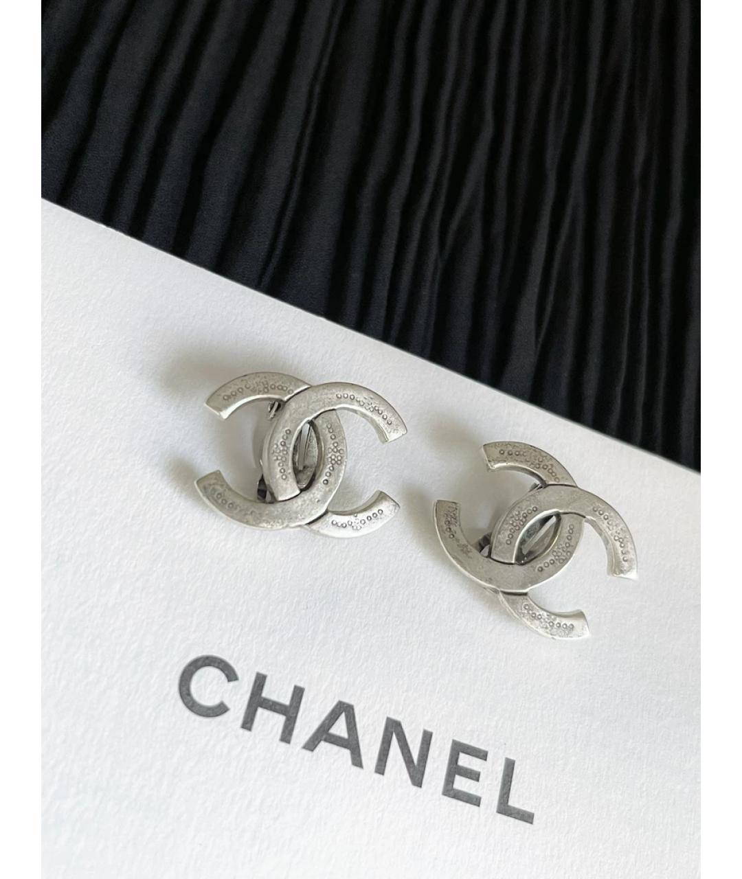 CHANEL Серебряные металлические клипсы, фото 5