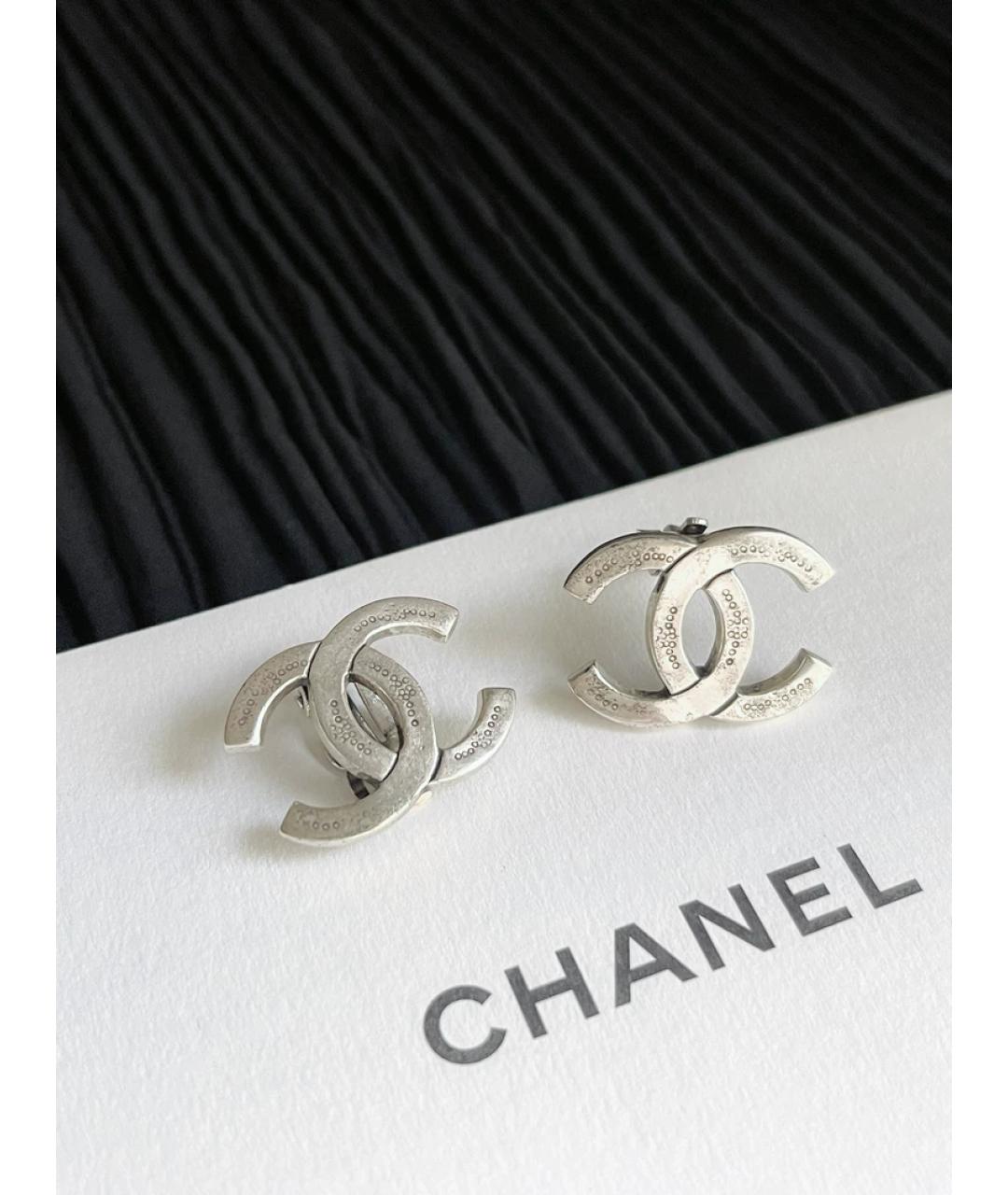 CHANEL Серебряные металлические клипсы, фото 4