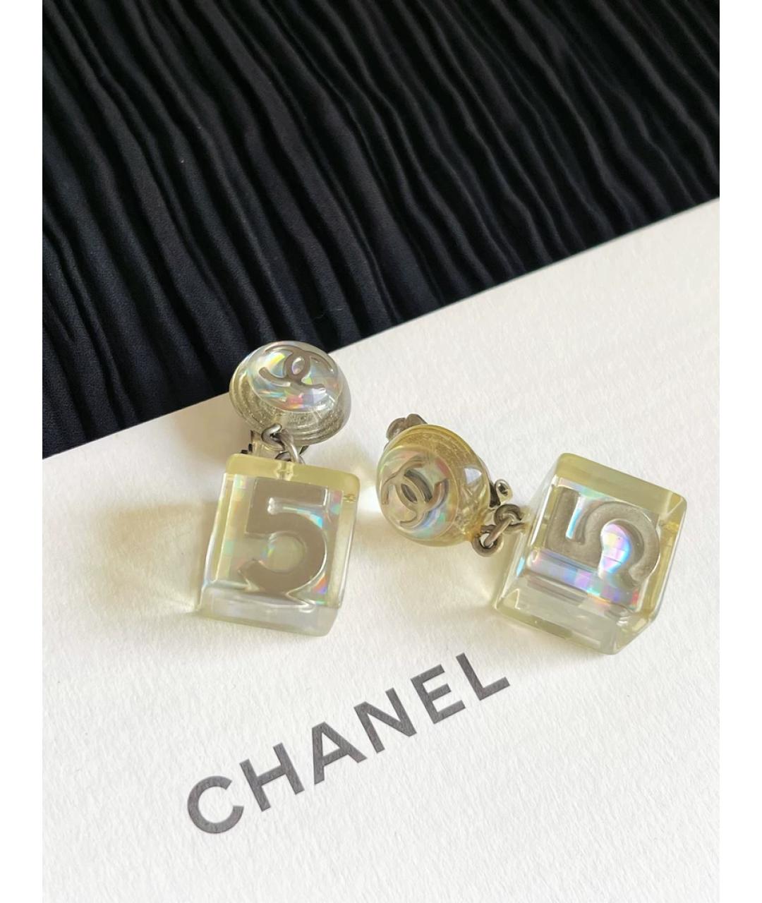 CHANEL Мульти пластиковые серьги, фото 5