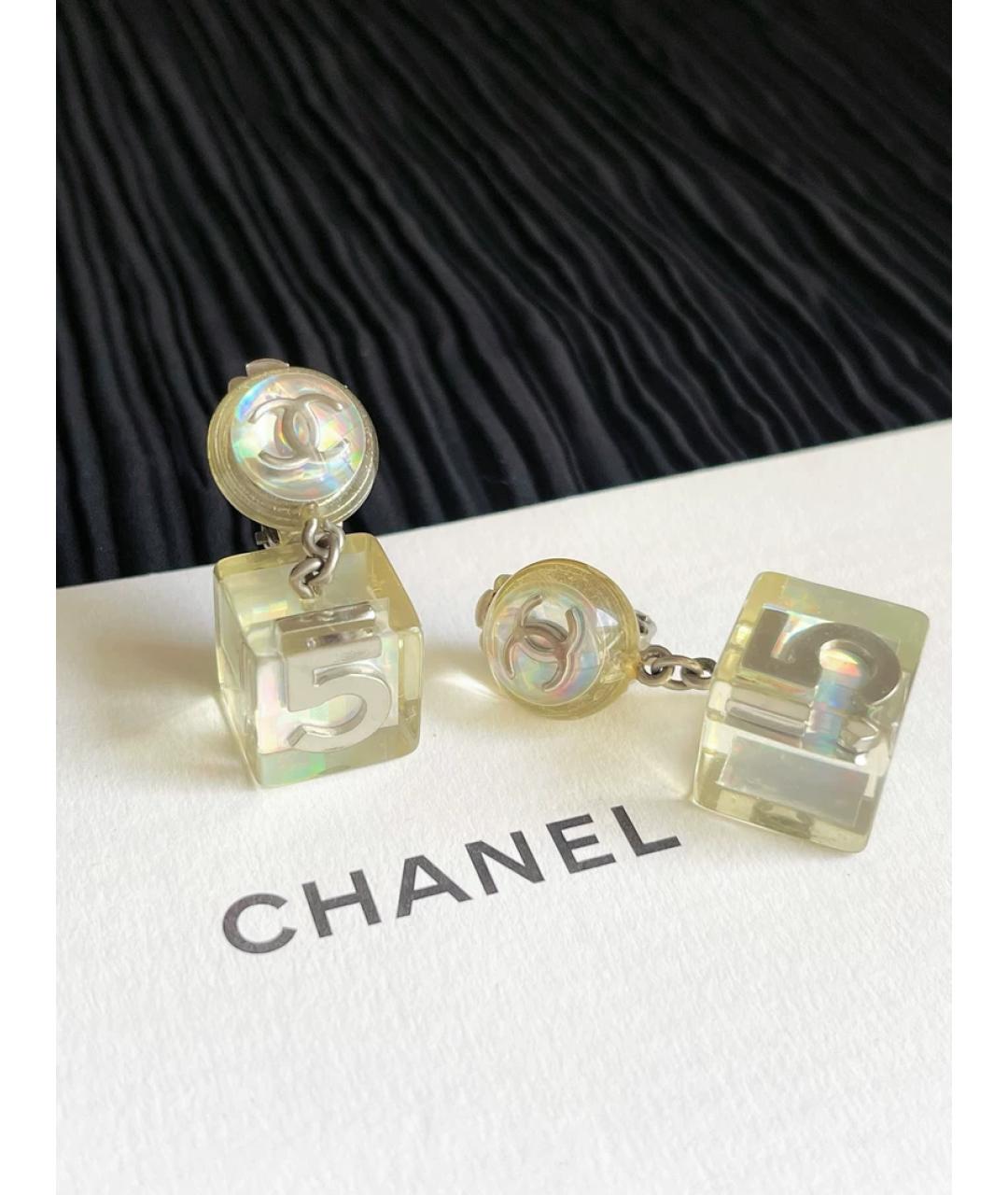 CHANEL Мульти пластиковые серьги, фото 4