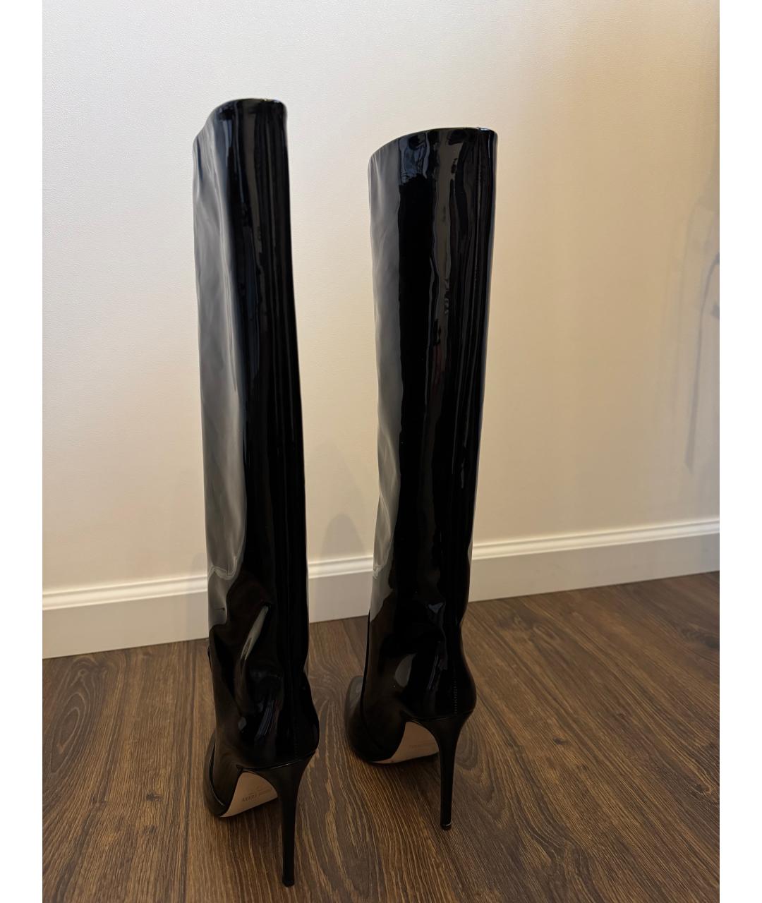 PARIS TEXAS Черные кожаные сапоги, фото 4