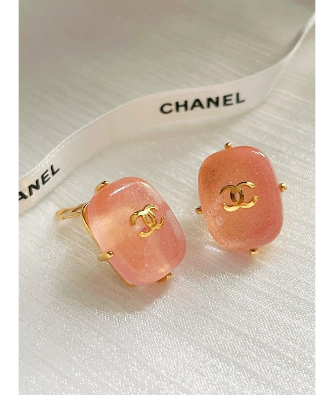 CHANEL Коралловые стеклянные клипсы, фото 6