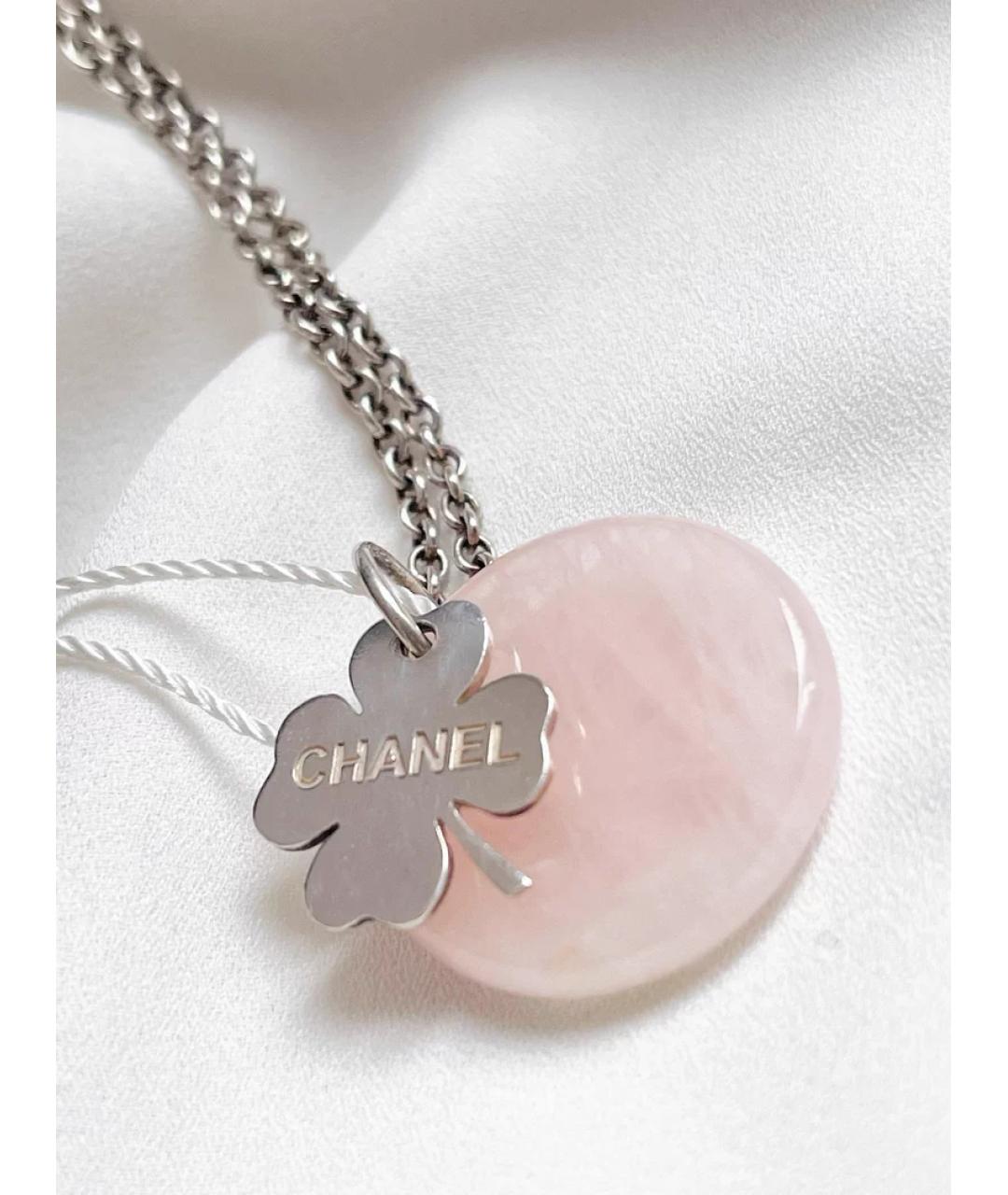 CHANEL Розовый серебряный кулон, фото 3
