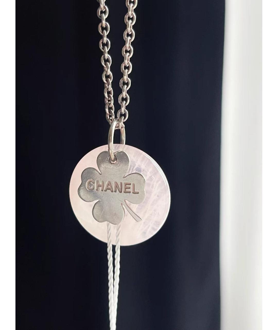 CHANEL Розовый серебряный кулон, фото 4