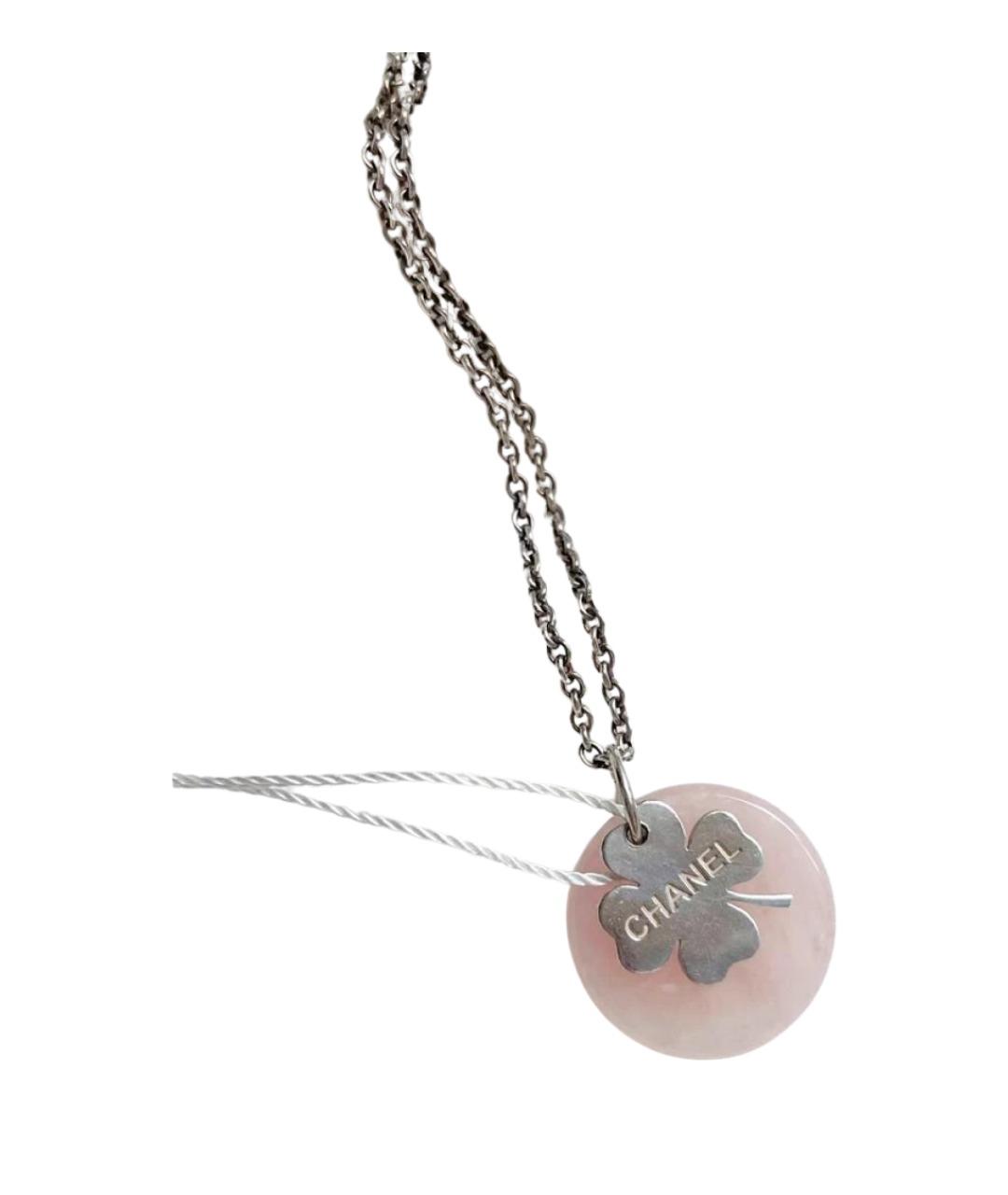 CHANEL Розовый серебряный кулон, фото 6