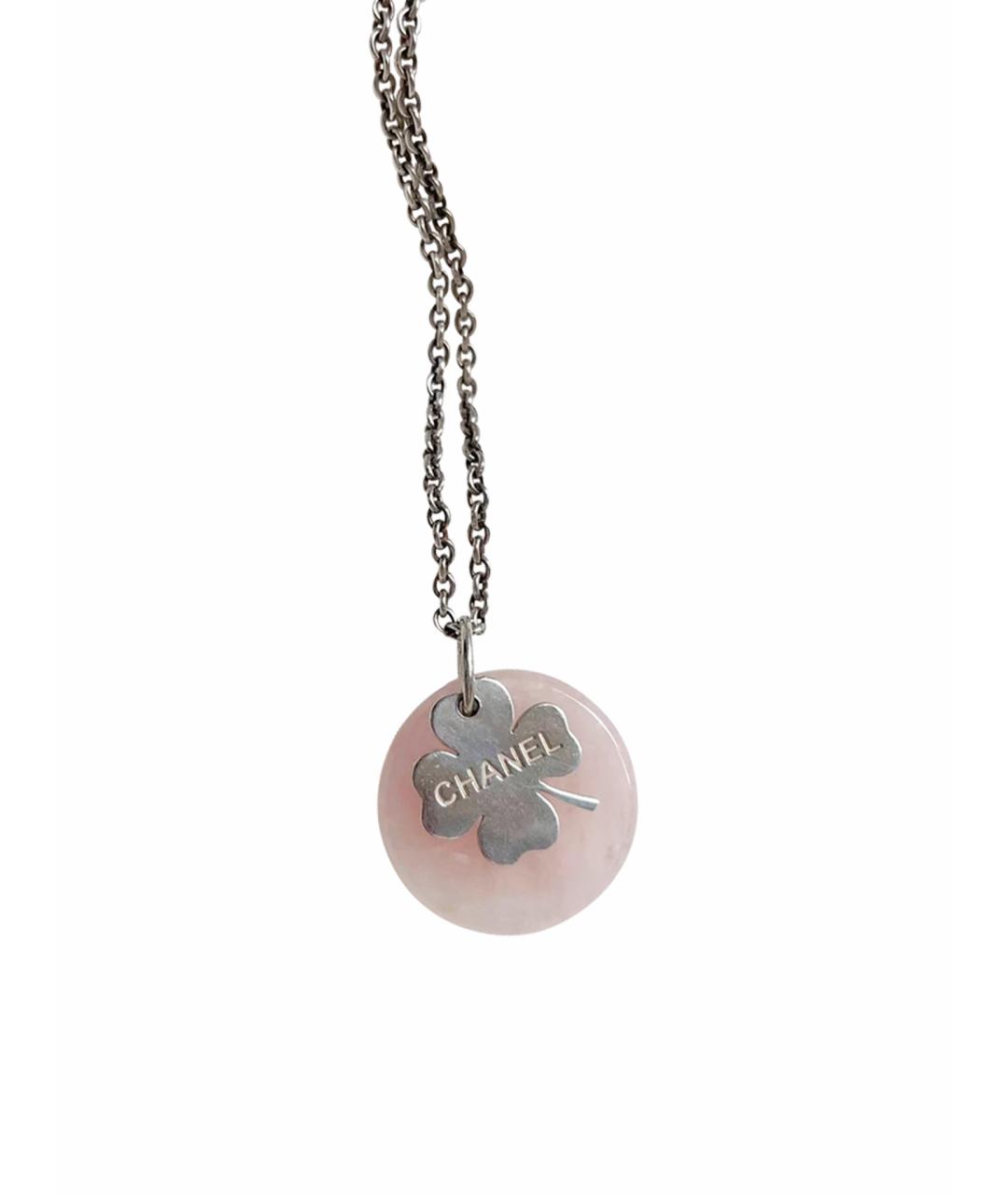 CHANEL Розовый серебряный кулон, фото 1