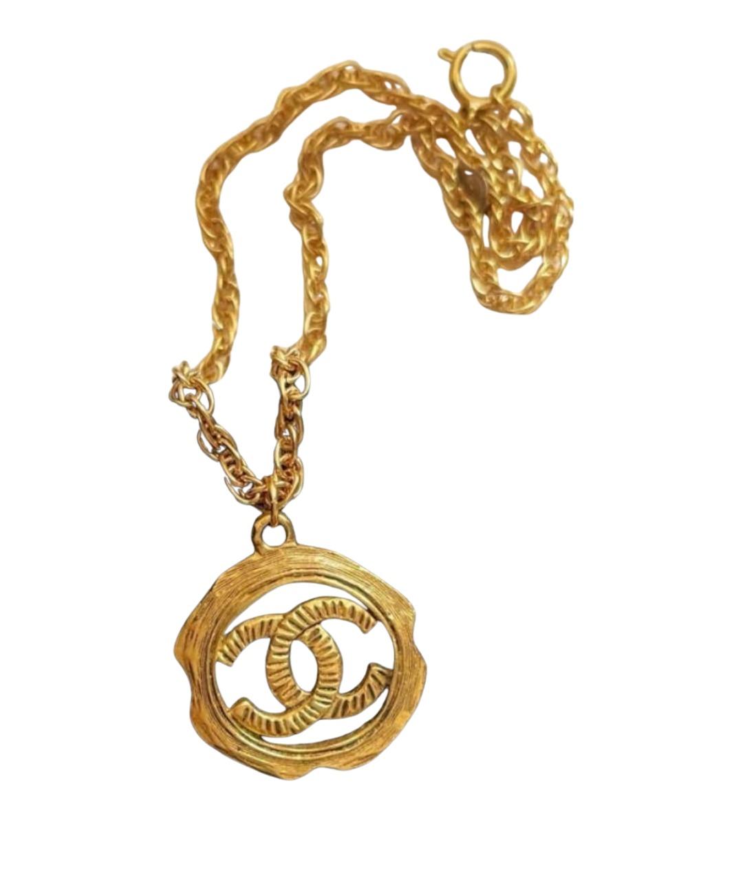 CHANEL Золотая металлическая подвеска, фото 1