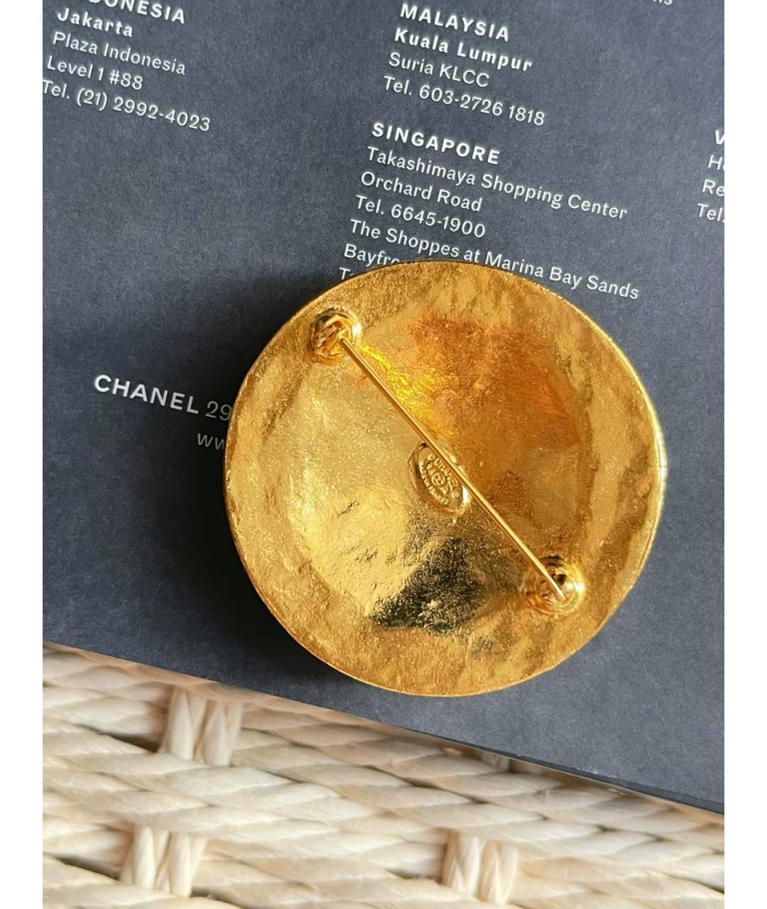 CHANEL Золотая металлическая булавка / брошь, фото 3