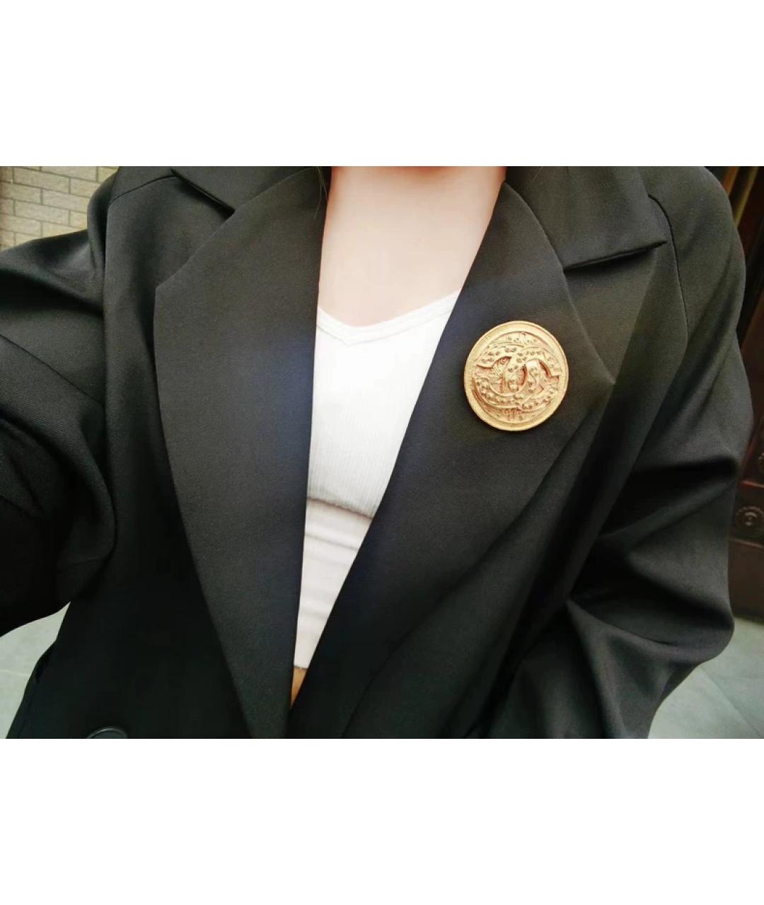 CHANEL Золотая металлическая булавка / брошь, фото 5