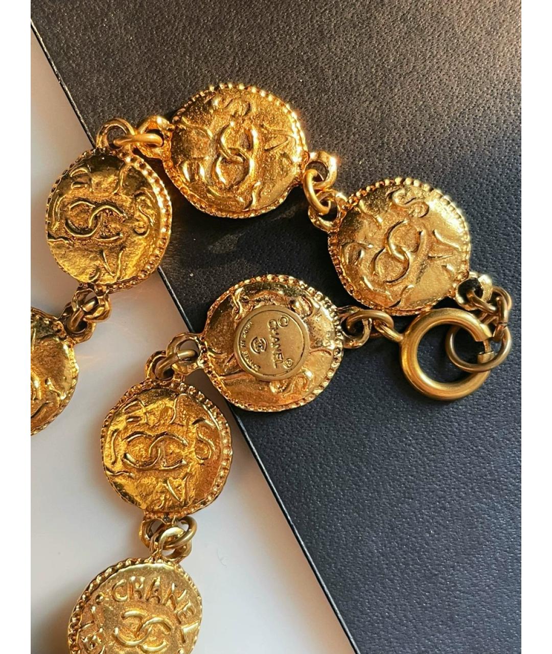 CHANEL Золотое металлическое колье, фото 3