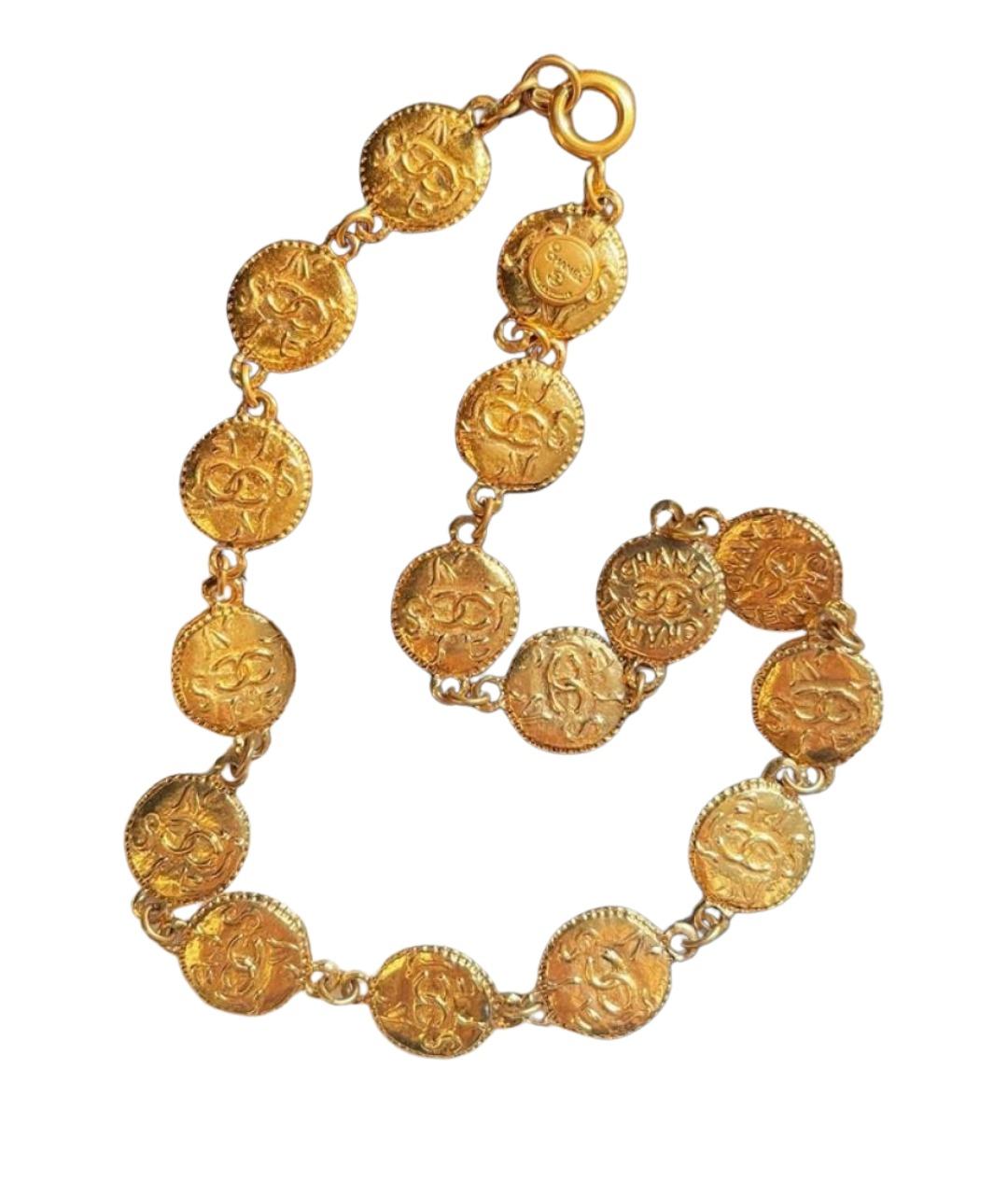 CHANEL Золотое металлическое колье, фото 1