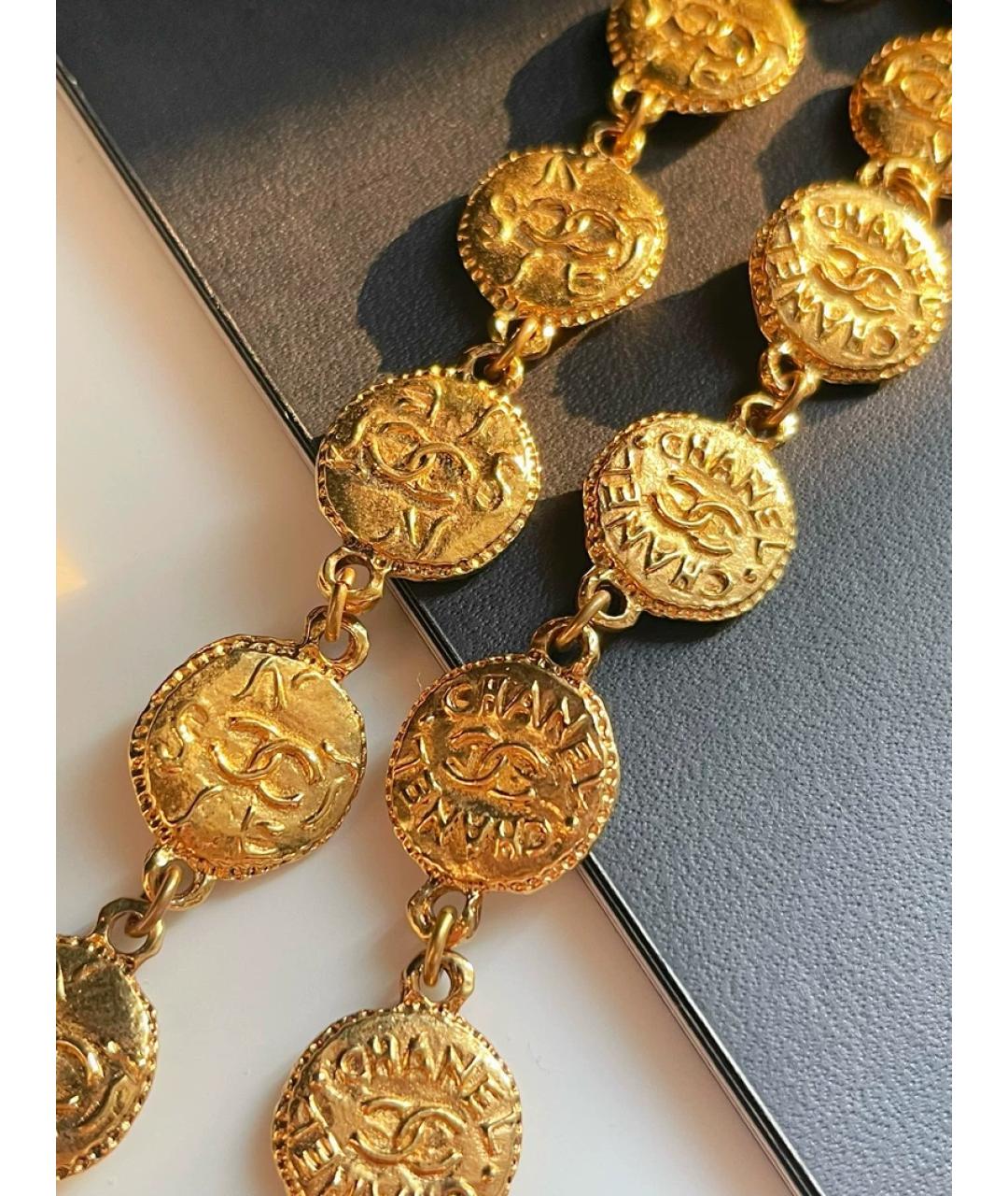 CHANEL Золотое металлическое колье, фото 2