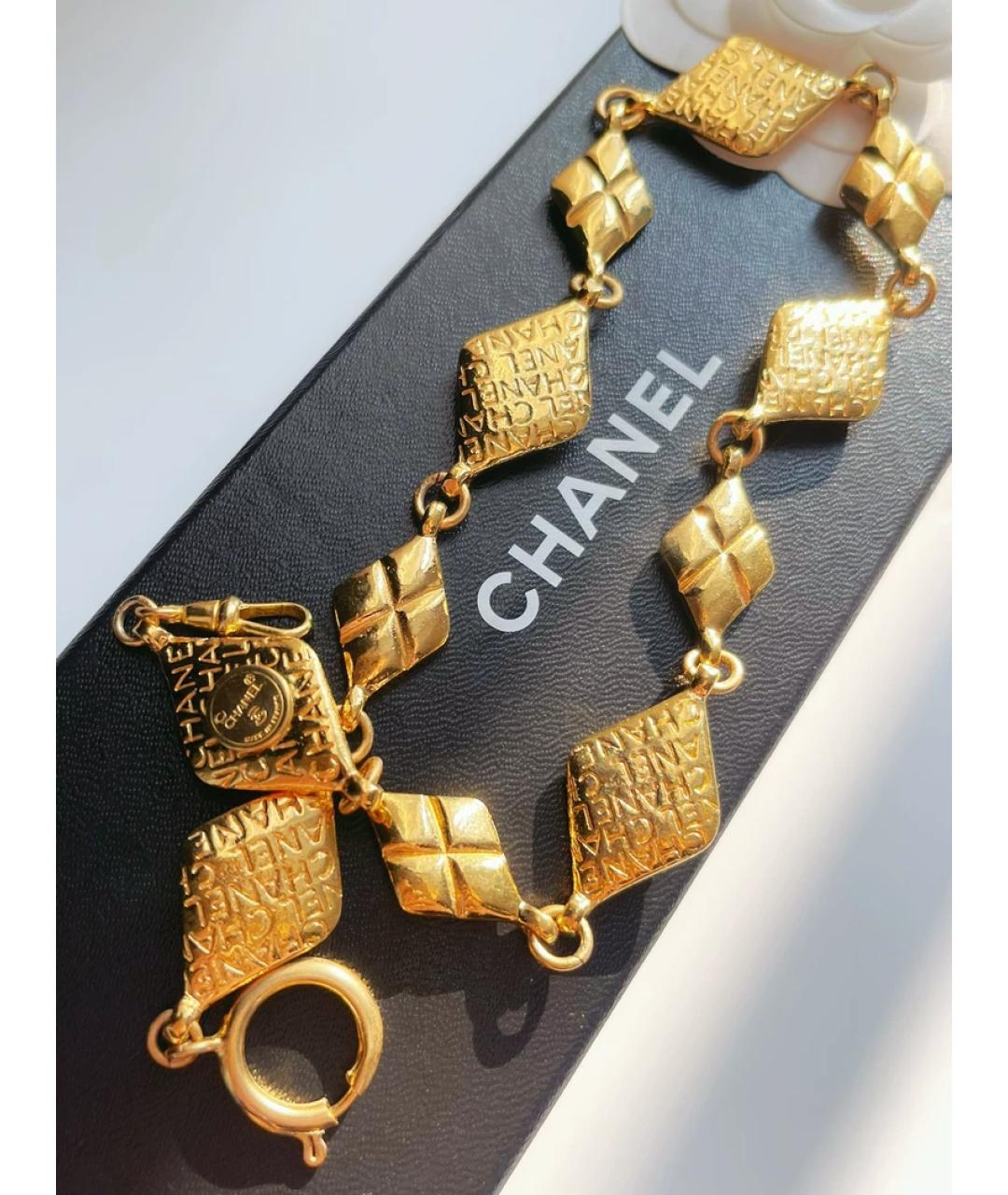 CHANEL Золотое металлическое колье, фото 2