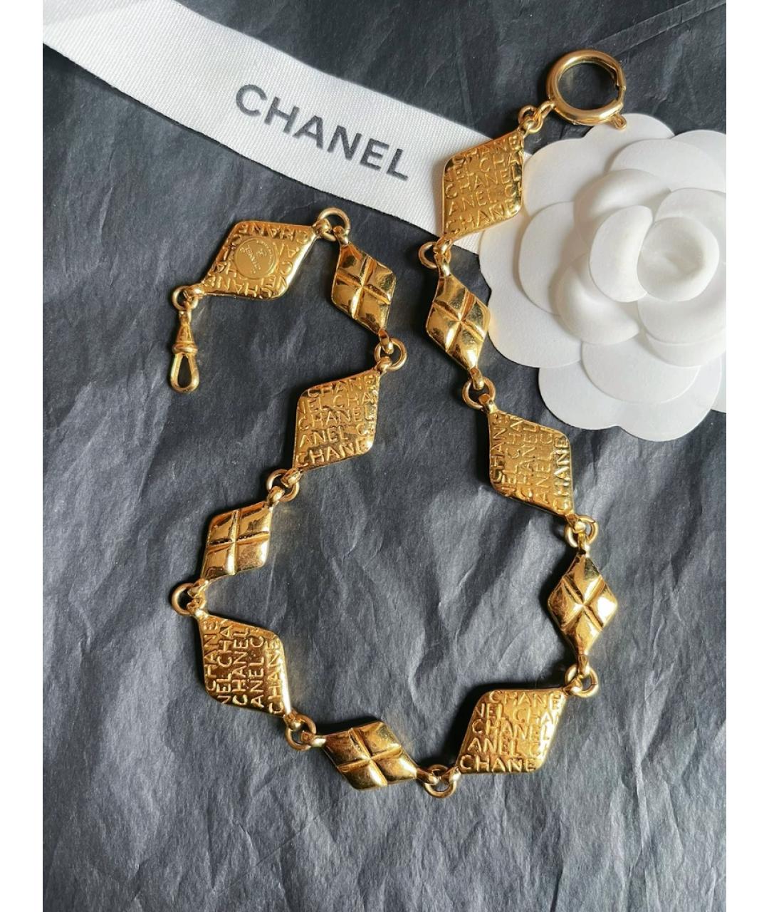 CHANEL Золотое металлическое колье, фото 5