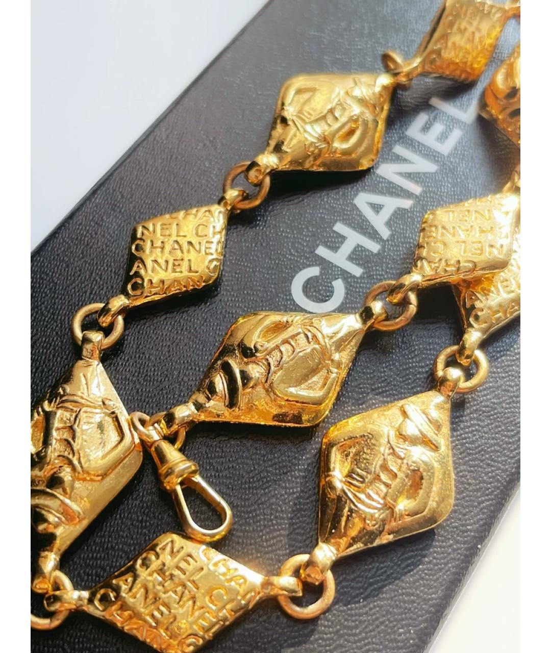 CHANEL Золотое металлическое колье, фото 3