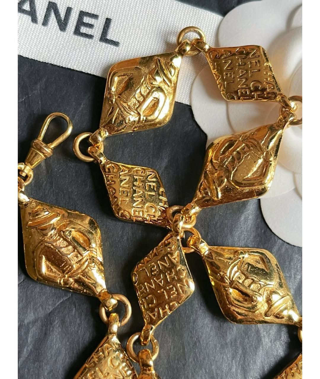 CHANEL Золотое металлическое колье, фото 6