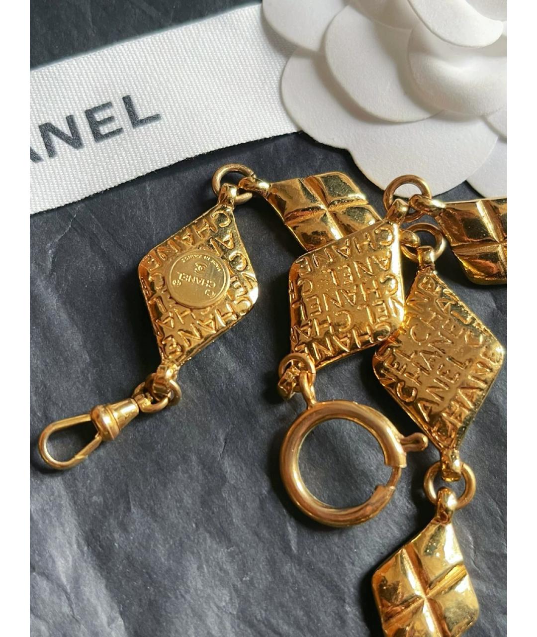 CHANEL Золотое металлическое колье, фото 7