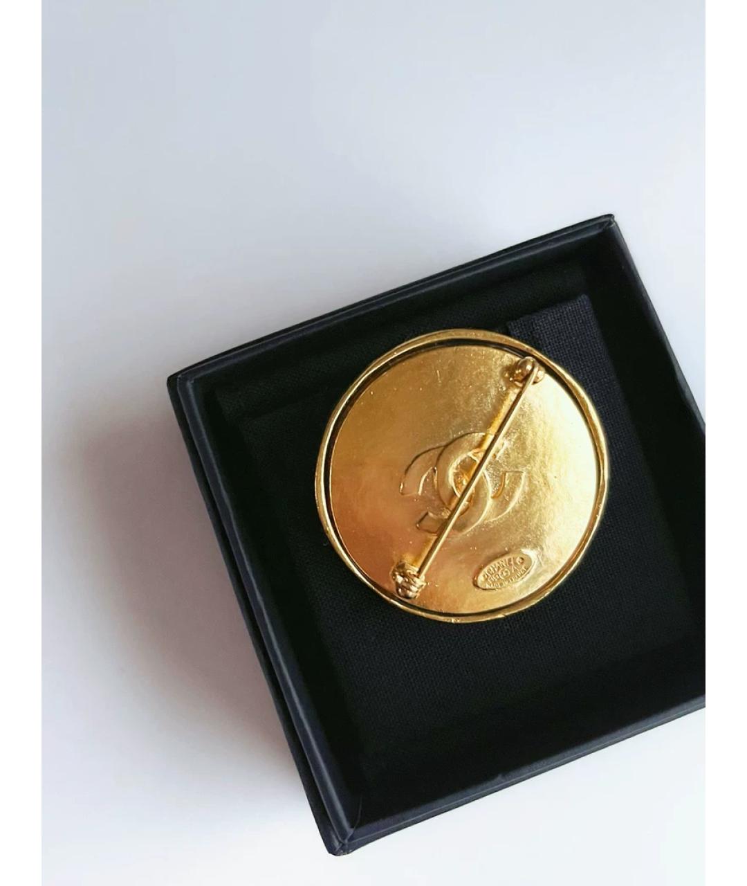 CHANEL Золотая металлическая булавка / брошь, фото 3