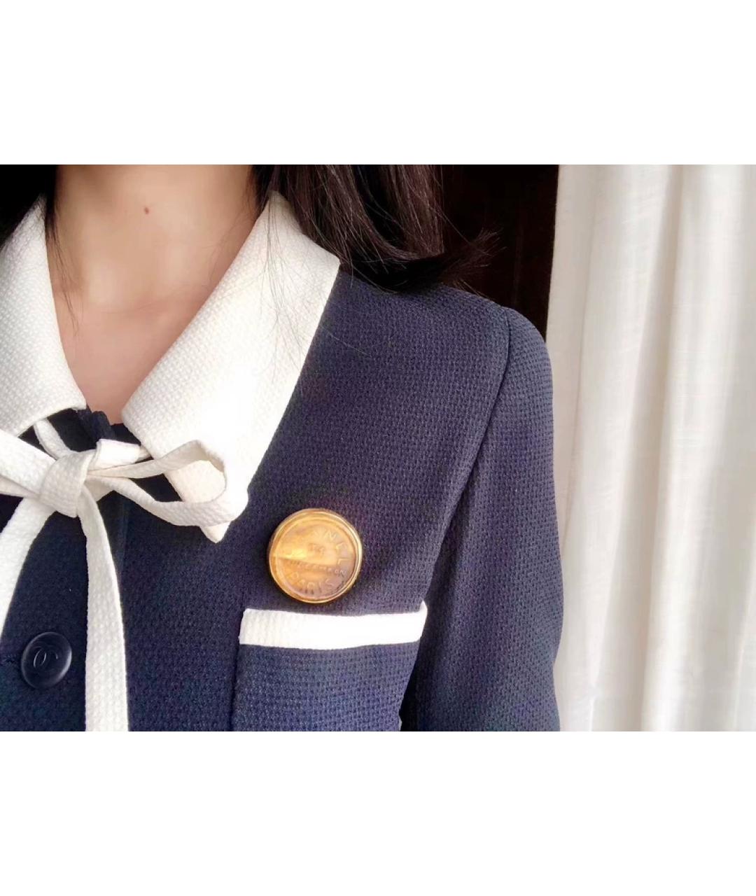 CHANEL Золотая металлическая булавка / брошь, фото 5