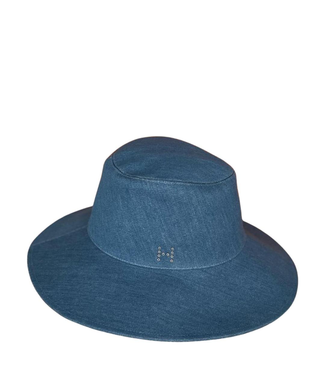 HERMES Голубая хлопковая шляпа, фото 1
