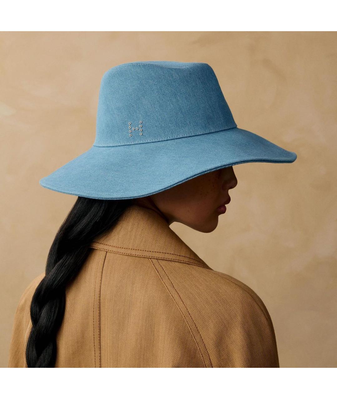 HERMES Голубая хлопковая шляпа, фото 2