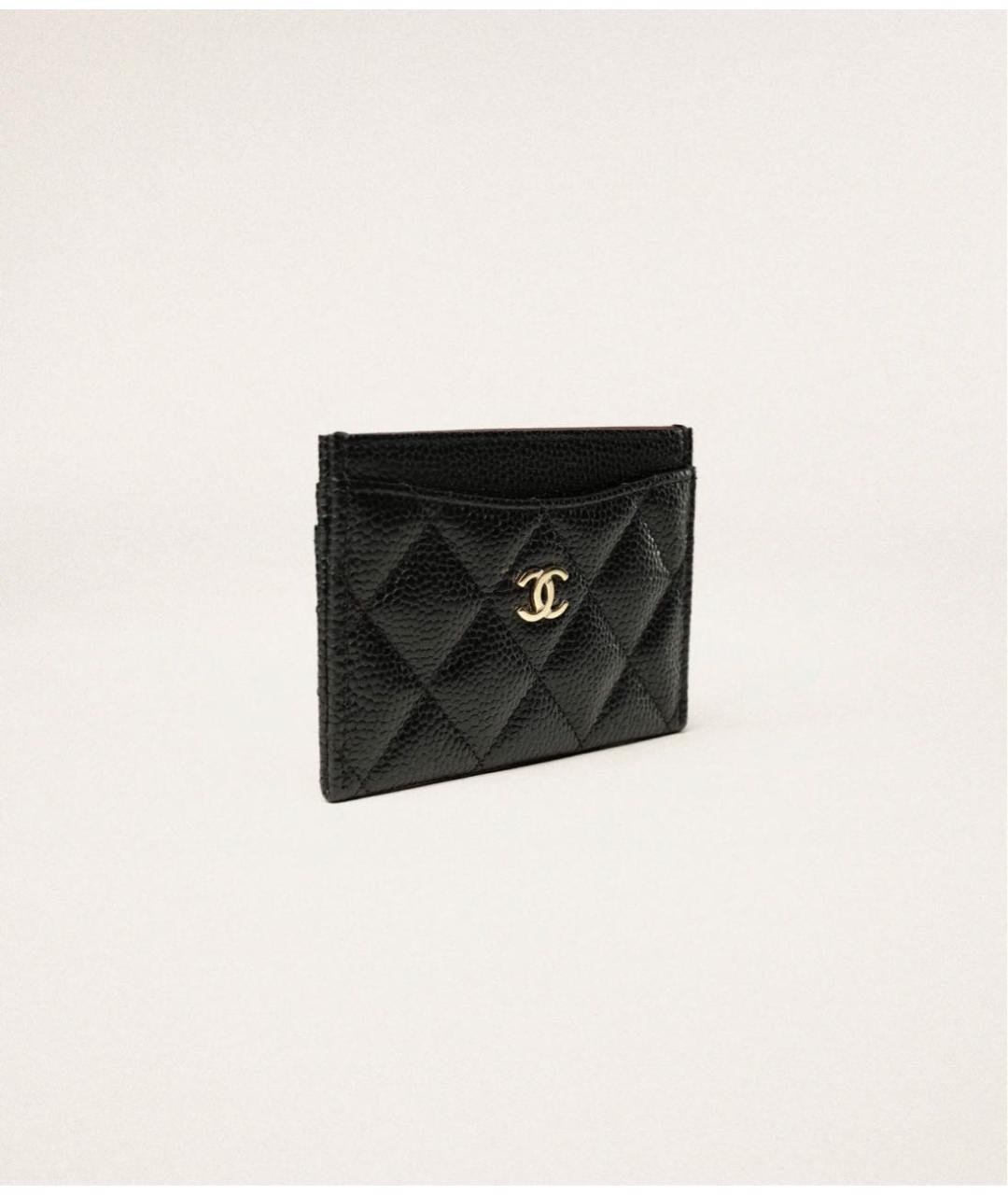 CHANEL Черный кожаный кардхолдер, фото 2