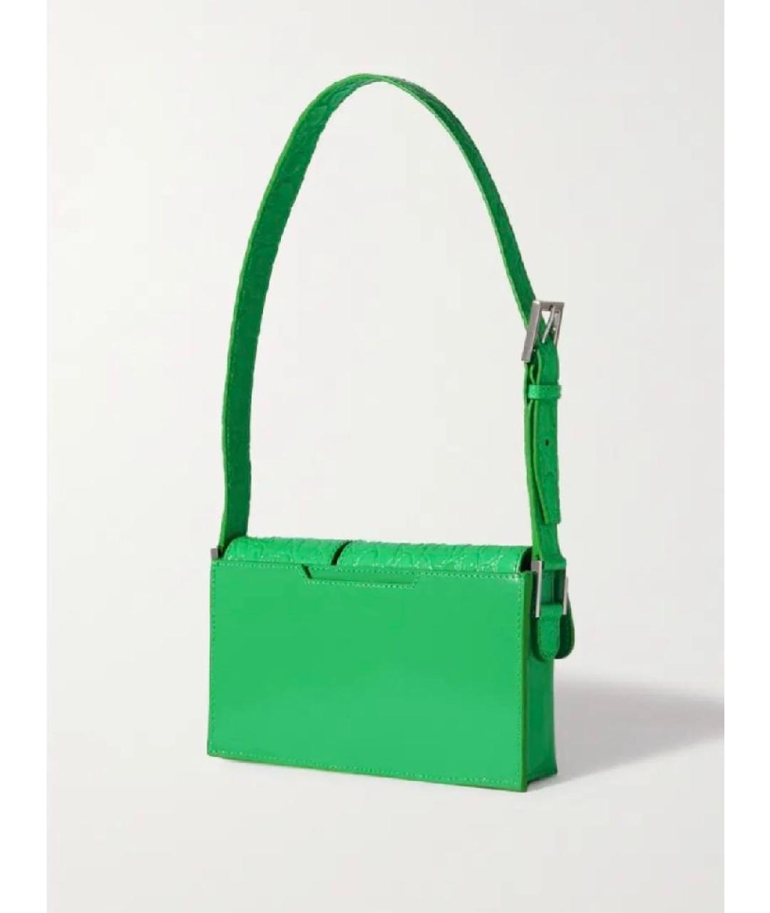 BY FAR Зеленая кожаная сумка через плечо, фото 2