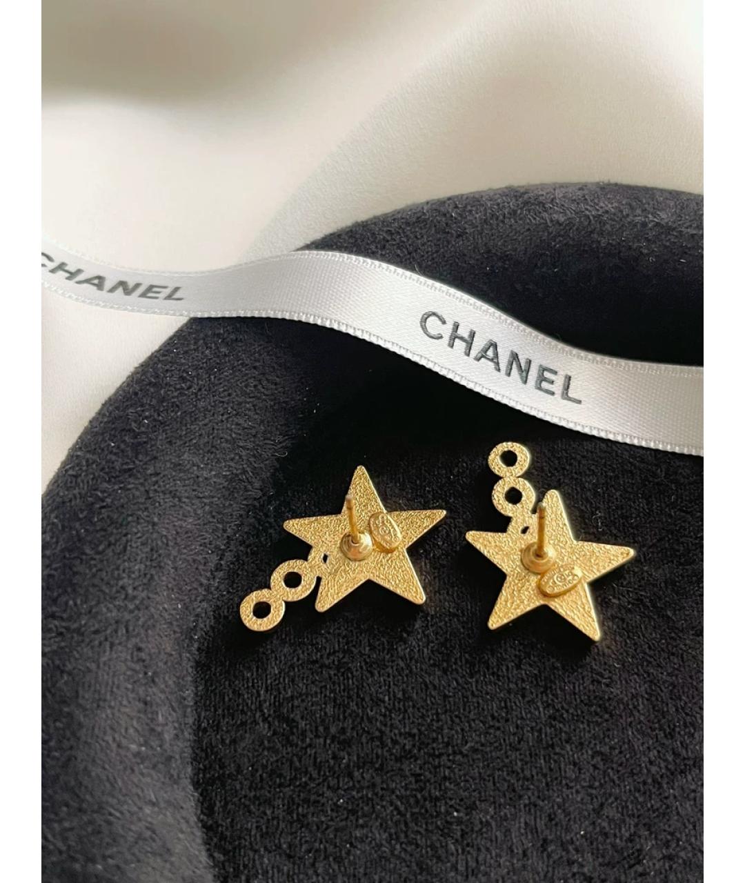 CHANEL Коралловые металлические серьги, фото 2