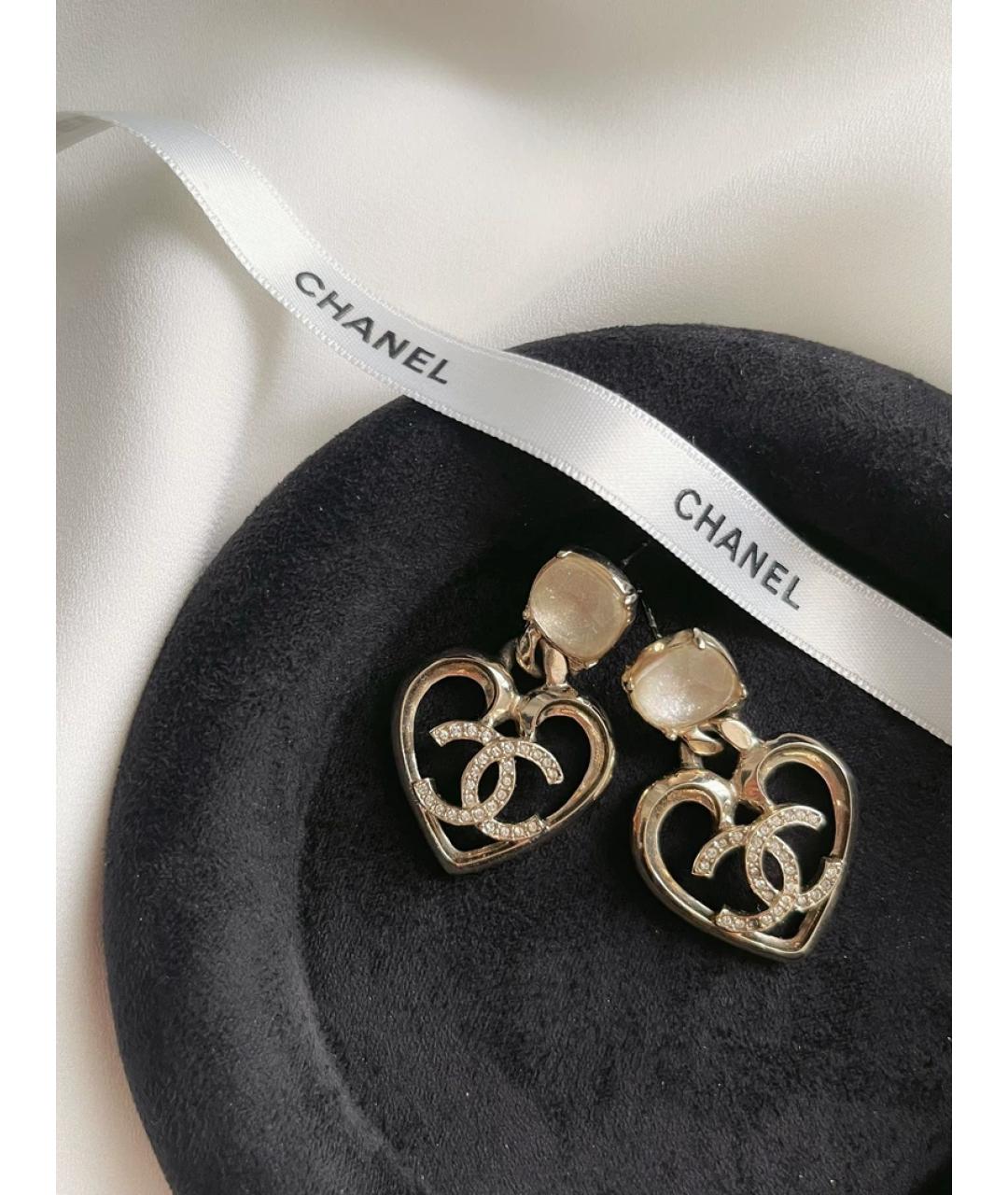 CHANEL Серебряные металлические серьги, фото 6