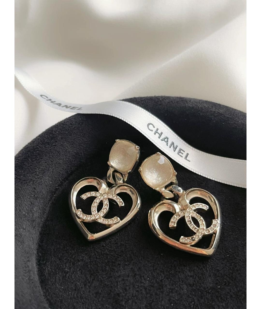 CHANEL Серебряные металлические серьги, фото 7