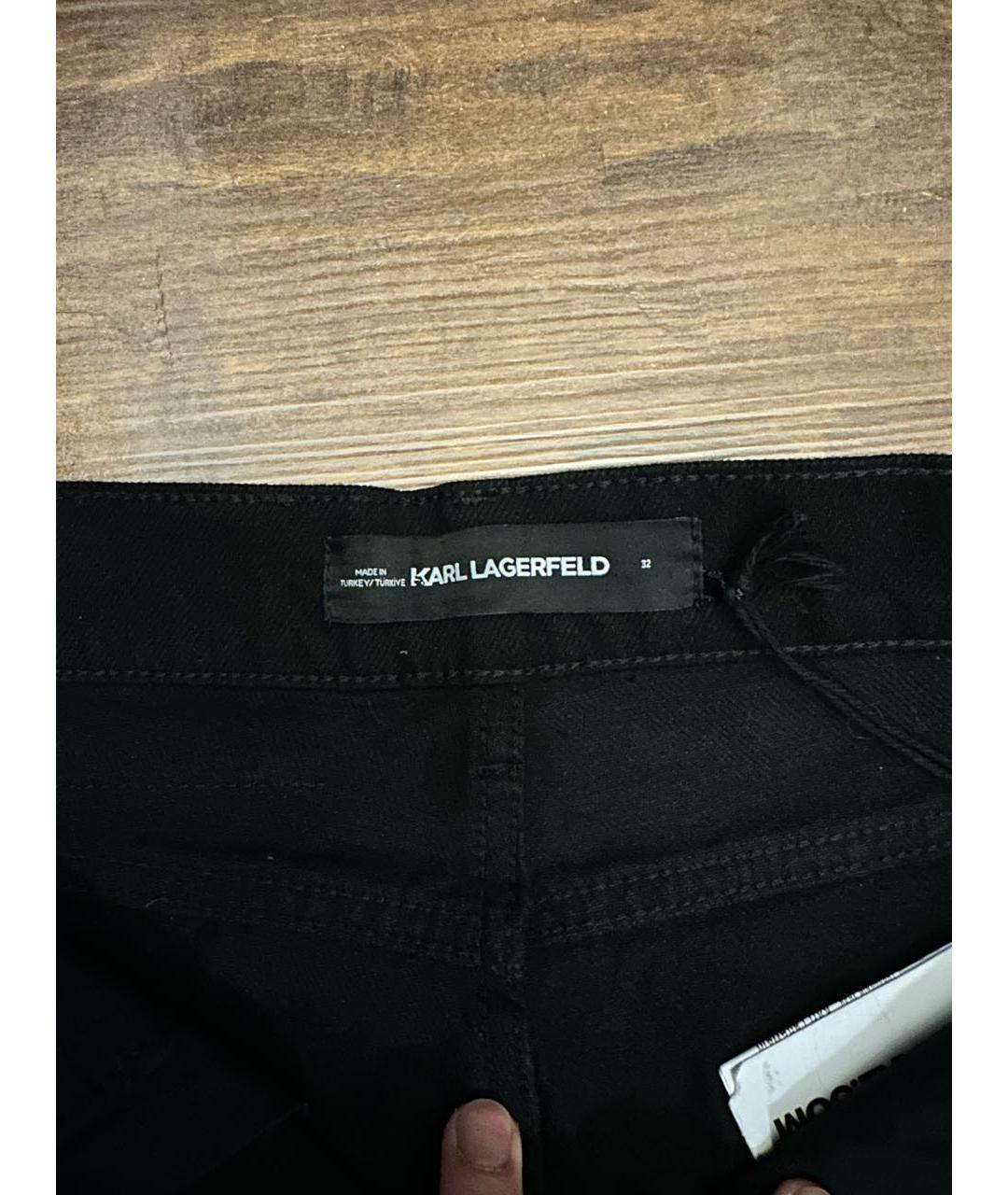 KARL LAGERFELD Черные хлопковые повседневные брюки, фото 6